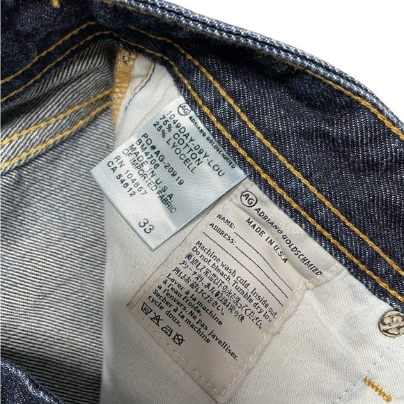 AG Adriano Goldschmied Protege Straight Leg Jeans Size 33 - Picture 7 of 8
